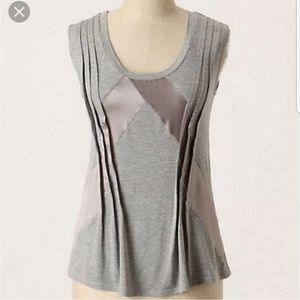 {Anthropologie) Bordeaux Gray Panel
Tank Blouse
